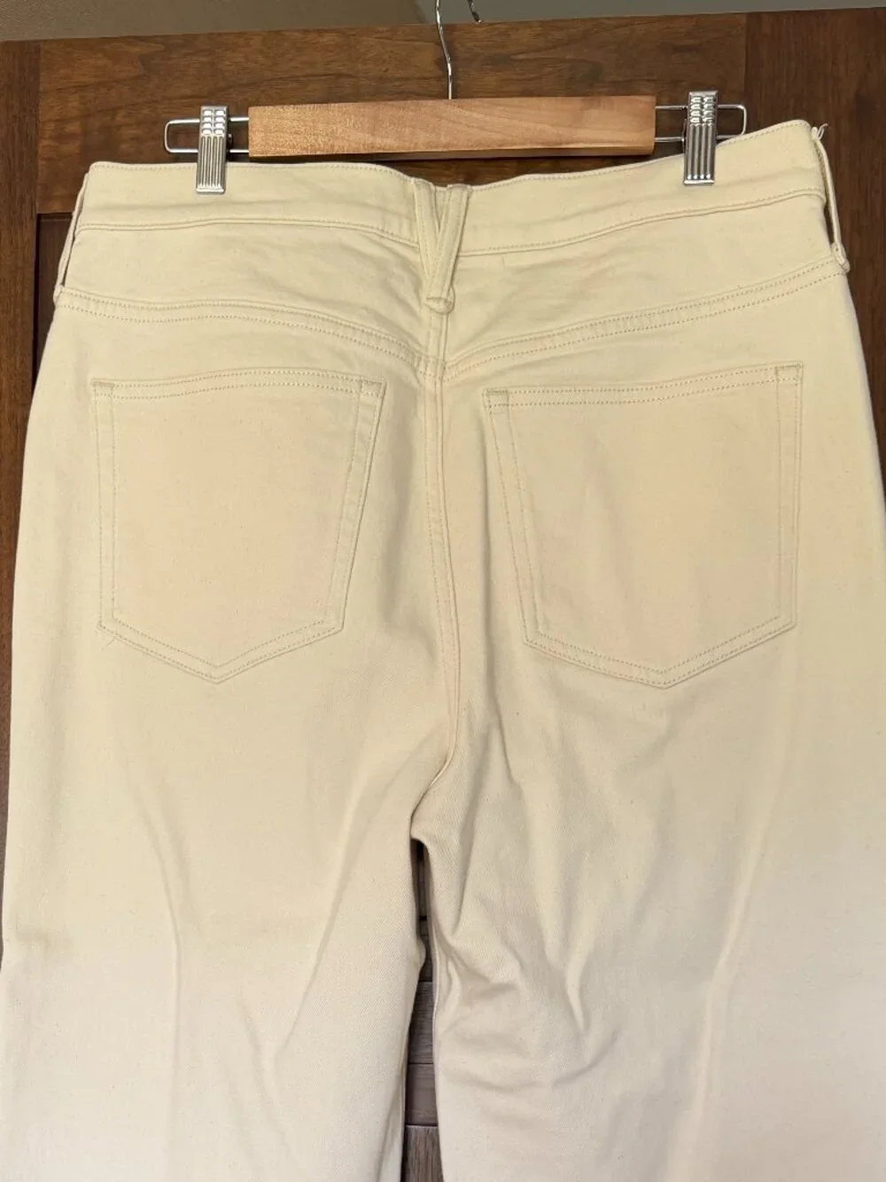 J.CREW Slim wide-leg jean in ecru